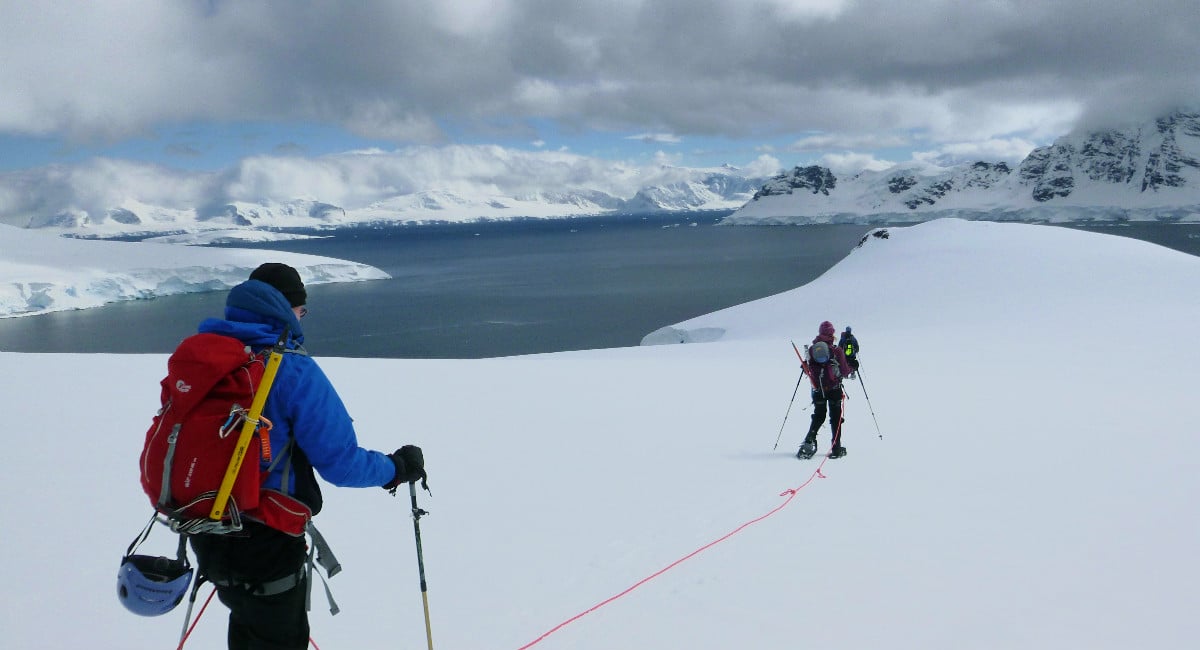 Snowshoeing in Antarctica