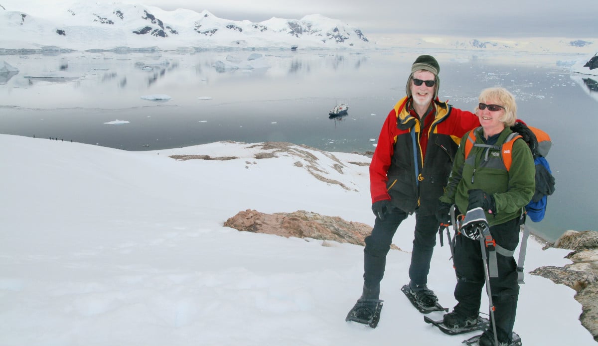 Snowshoeing in Antarctica